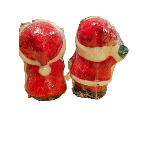 Vintage Mr and Mrs Santa Claus Candle 4 Inches Tall Christmas - Picture 3 of 5